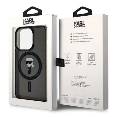 Karl Lagerfeld nakładka do iPhone 15 Pro Max 6,7" KLHMP15XHFCKNOK czarna HC MAGSAFE IML IKONIK Karl Lagerfeld nakładka do iPhone 15 Pro Max 6,7" KLHMP15XHFCKNOK czarna HC MAGSAFE IML IKONIK
