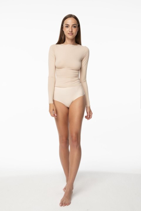Koszulka nocna T-shirt Model Simple Longsleeve Beige - Julimex Koszulka nocna T-shirt Model Simple Longsleeve Beige - Julimex