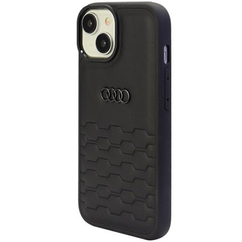 Audi nakładka do iPhone 15 Plus 6,7" czarna GT Synthetic Leather Audi nakładka do iPhone 15 Plus 6,7" czarna GT Synthetic Leather
