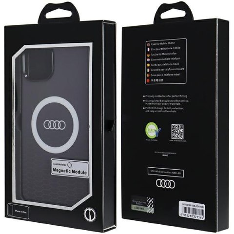 Audi nakładka do iPhone 15 Plus 6,7" czarna IML Big Logo MagSafe Case Audi nakładka do iPhone 15 Plus 6,7" czarna IML Big Logo MagSafe Case