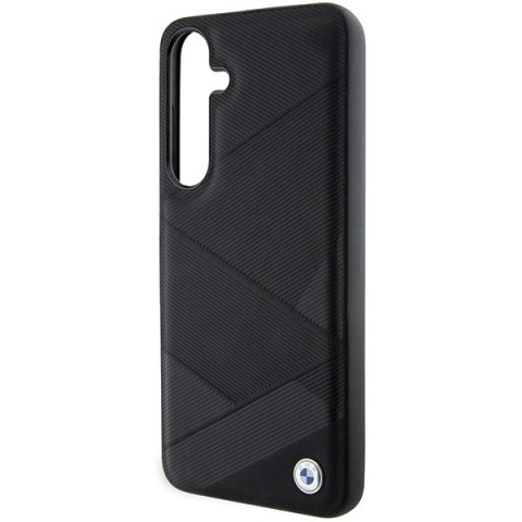 BMW nakładka do Samsung Galaxy S24 Plus czarna Signature Leather Crossing Lines Pattern BMW nakładka do Samsung Galaxy S24 Plus czarna Signature Leather Crossing Lines Pattern