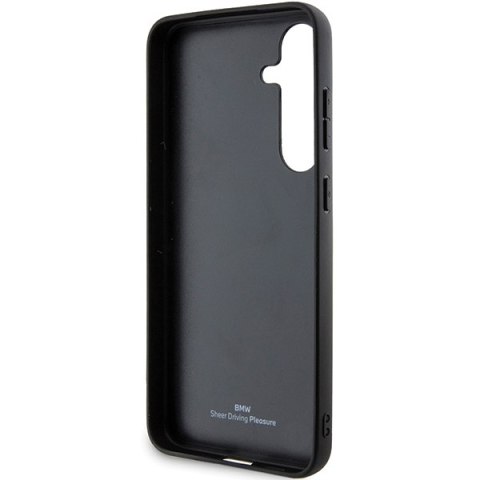 BMW nakładka do Samsung Galaxy S24 Plus czarna Signature Leather Crossing Lines Pattern BMW nakładka do Samsung Galaxy S24 Plus czarna Signature Leather Crossing Lines Pattern