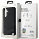 BMW nakładka do Samsung Galaxy S24 Plus czarna Signature Leather Crossing Lines Pattern