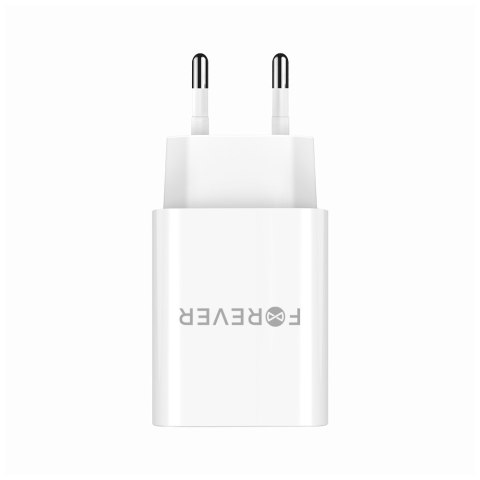 Forever ładowarka sieciowa PD QC TC-07-30AC 1x USB-C 1x USB 30W biała + kabel USB-C - USB-C 60W Forever ładowarka sieciowa PD QC TC-07-30AC 1x USB-C 1x USB 30W biała + kabel USB-C - USB-C 60W