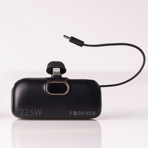 Forever mini power bank MTB-100 22.5W 5000 mAh Lightning czarny Forever mini power bank MTB-100 22.5W 5000 mAh Lightning czarny