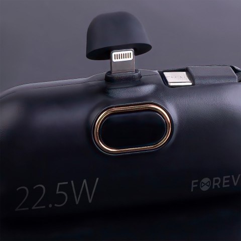 Forever mini power bank MTB-100 22.5W 5000 mAh Lightning czarny Forever mini power bank MTB-100 22.5W 5000 mAh Lightning czarny