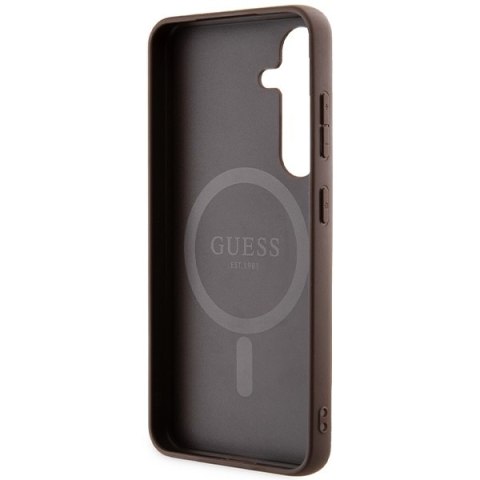 Guess nakładka do Samsung Galaxy S24 GUHMS24SG4GFRW brązowa HC MAGSAFE PU 4G RING CLASSIC LOGO Guess nakładka do Samsung Galaxy S24 GUHMS24SG4GFRW brązowa HC MAGSAFE PU 4G RING CLASSIC LOGO
