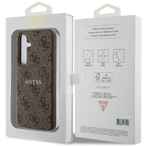 Guess nakładka do Samsung Galaxy S24 GUHMS24SG4GFRW brązowa HC MAGSAFE PU 4G RING CLASSIC LOGO Guess nakładka do Samsung Galaxy S24 GUHMS24SG4GFRW brązowa HC MAGSAFE PU 4G RING CLASSIC LOGO