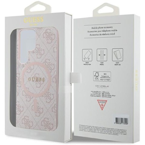 Guess nakładka do Samsung Galaxy S24 Ultra GUHMS24LG4GFRP różowa HC MAGSAFE PU 4G RING CLASSIC LOGO Guess nakładka do Samsung Galaxy S24 Ultra GUHMS24LG4GFRP różowa HC MAGSAFE PU 4G RING CLASSIC LOGO