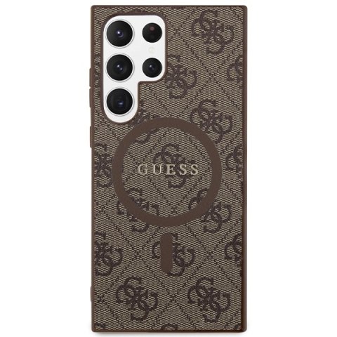 Guess nakładka do Samsung Galaxy S24 Ultra GUHMS24LG4GFRW brązowa HC MAGSAFE PU 4G RING CLASSIC LOGO Guess nakładka do Samsung Galaxy S24 Ultra GUHMS24LG4GFRW brązowa HC MAGSAFE PU 4G RING CLASSIC LOGO