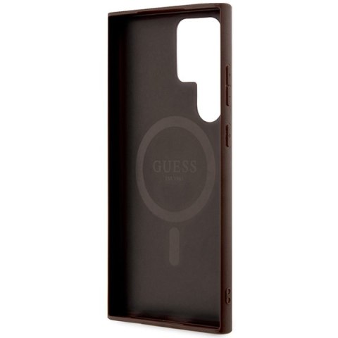 Guess nakładka do Samsung Galaxy S24 Ultra GUHMS24LG4GFRW brązowa HC MAGSAFE PU 4G RING CLASSIC LOGO Guess nakładka do Samsung Galaxy S24 Ultra GUHMS24LG4GFRW brązowa HC MAGSAFE PU 4G RING CLASSIC LOGO