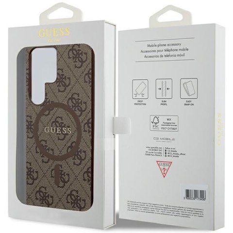 Guess nakładka do Samsung Galaxy S24 Ultra GUHMS24LG4GFRW brązowa HC MAGSAFE PU 4G RING CLASSIC LOGO Guess nakładka do Samsung Galaxy S24 Ultra GUHMS24LG4GFRW brązowa HC MAGSAFE PU 4G RING CLASSIC LOGO