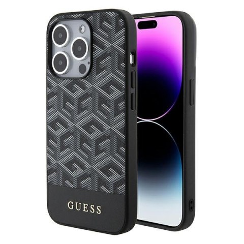 Guess nakładka do iPhone 14 Pro Max 6,7" GUHMP15XHGCFSEK czarna HC MAGSAFE GCUBE PU STRIPE Guess nakładka do iPhone 14 Pro Max 6,7" GUHMP15XHGCFSEK czarna HC MAGSAFE GCUBE PU STRIPE