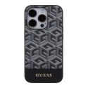 Guess nakładka do iPhone 14 Pro Max 6,7" GUHMP15XHGCFSEK czarna HC MAGSAFE GCUBE PU STRIPE