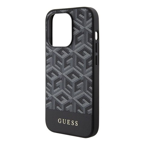 Guess nakładka do iPhone 14 Pro Max 6,7" GUHMP15XHGCFSEK czarna HC MAGSAFE GCUBE PU STRIPE Guess nakładka do iPhone 14 Pro Max 6,7" GUHMP15XHGCFSEK czarna HC MAGSAFE GCUBE PU STRIPE