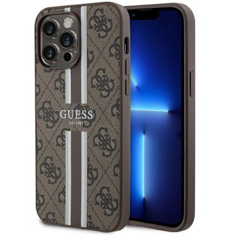 Guess nakładka do iPhone 15 Pro Max 6,7" GUHMP15XP4RPSW brązowa HC MAGSAFE 4G PRINTED STRIPES Guess nakładka do iPhone 15 Pro Max 6,7" GUHMP15XP4RPSW brązowa HC MAGSAFE 4G PRINTED STRIPES