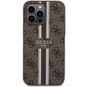 Guess nakładka do iPhone 15 Pro Max 6,7" GUHMP15XP4RPSW brązowa HC MAGSAFE 4G PRINTED STRIPES