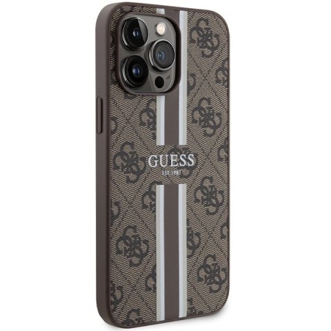 Guess nakładka do iPhone 15 Pro Max 6,7" GUHMP15XP4RPSW brązowa HC MAGSAFE 4G PRINTED STRIPES Guess nakładka do iPhone 15 Pro Max 6,7" GUHMP15XP4RPSW brązowa HC MAGSAFE 4G PRINTED STRIPES