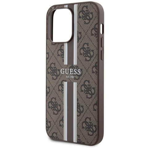 Guess nakładka do iPhone 15 Pro Max 6,7" GUHMP15XP4RPSW brązowa HC MAGSAFE 4G PRINTED STRIPES Guess nakładka do iPhone 15 Pro Max 6,7" GUHMP15XP4RPSW brązowa HC MAGSAFE 4G PRINTED STRIPES