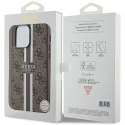 Guess nakładka do iPhone 15 Pro Max 6,7" GUHMP15XP4RPSW brązowa HC MAGSAFE 4G PRINTED STRIPES