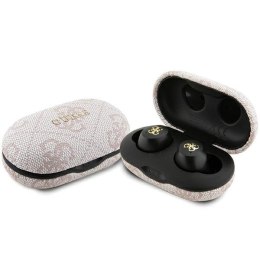 Guess słuchawki Bluetooth GUTWSP4EGP TWS ENC 4G PU METAL LOGO różowe