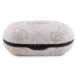 Guess słuchawki Bluetooth GUTWSP4EGP TWS ENC 4G PU METAL LOGO różowe