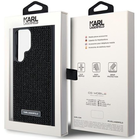 Karl Lagerfeld nakładka do Samsung Galaxy S24 Ultra KLHCS24LHDSPRK czarna HC RHINESTONE LOGO METAL PLATE Karl Lagerfeld nakładka do Samsung Galaxy S24 Ultra KLHCS24LHDSPRK czarna HC RHINESTONE LOGO METAL PLATE