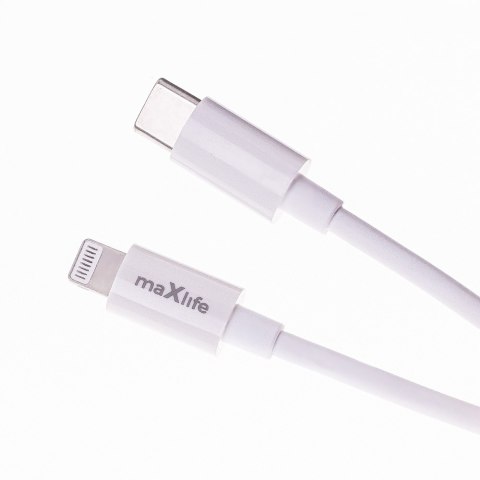 Maxlife ładowarka sieciowa PD QC MXTC-06-20C 1x USB-C 20W biała + kabel USB-C - Lightning 20W Maxlife ładowarka sieciowa PD QC MXTC-06-20C 1x USB-C 20W biała + kabel USB-C - Lightning 20W