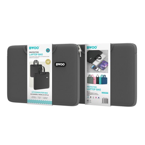 BWOO neoprenowa torba na laptopa z uchwytem 15" szara BWOO neoprenowa torba na laptopa z uchwytem 15" szara
