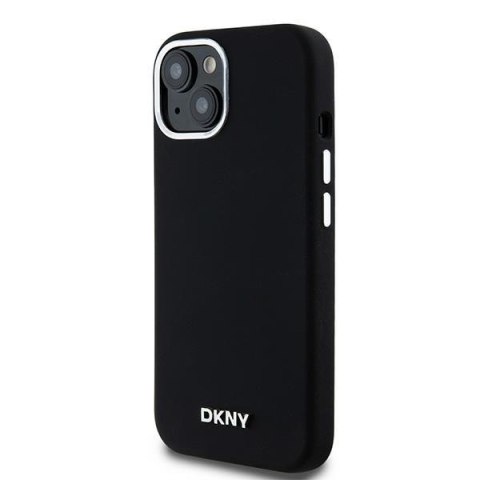 DKNY nakładka do iPhone 15 6,1" DKHMP15SSMCHLK czarna HC Magsafe silicone w horizontal metal logo DKNY nakładka do iPhone 15 6,1" DKHMP15SSMCHLK czarna HC Magsafe silicone w horizontal metal logo