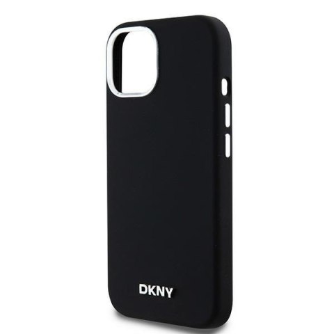 DKNY nakładka do iPhone 15 6,1" DKHMP15SSMCHLK czarna HC Magsafe silicone w horizontal metal logo DKNY nakładka do iPhone 15 6,1" DKHMP15SSMCHLK czarna HC Magsafe silicone w horizontal metal logo