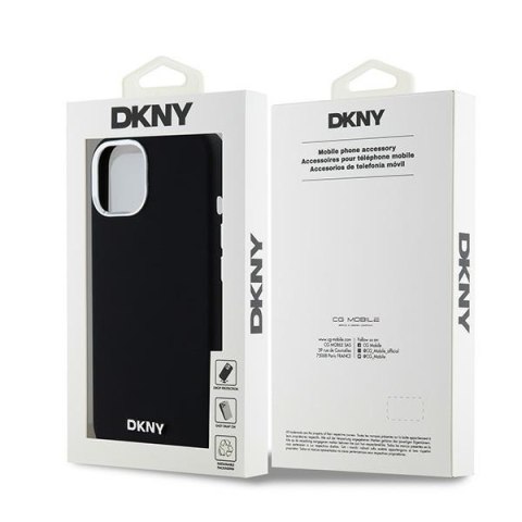 DKNY nakładka do iPhone 15 6,1" DKHMP15SSMCHLK czarna HC Magsafe silicone w horizontal metal logo DKNY nakładka do iPhone 15 6,1" DKHMP15SSMCHLK czarna HC Magsafe silicone w horizontal metal logo