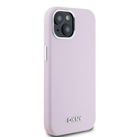 DKNY nakładka do iPhone 15 6,1" DKHMP15SSMCHLP różowa HC Magsafe silicone w horizontal metal logo DKNY nakładka do iPhone 15 6,1" DKHMP15SSMCHLP różowa HC Magsafe silicone w horizontal metal logo