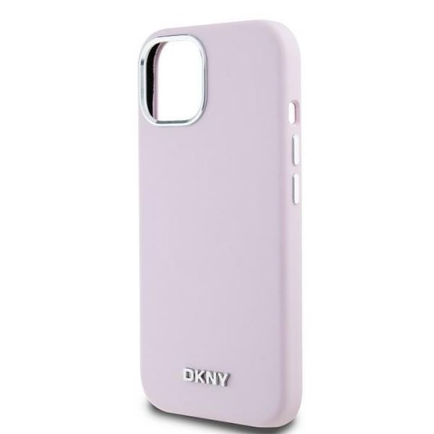 DKNY nakładka do iPhone 15 6,1" DKHMP15SSMCHLP różowa HC Magsafe silicone w horizontal metal logo DKNY nakładka do iPhone 15 6,1" DKHMP15SSMCHLP różowa HC Magsafe silicone w horizontal metal logo