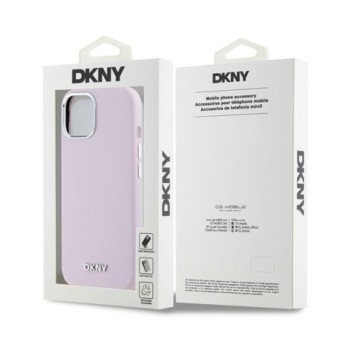 DKNY nakładka do iPhone 15 6,1" DKHMP15SSMCHLP różowa HC Magsafe silicone w horizontal metal logo DKNY nakładka do iPhone 15 6,1" DKHMP15SSMCHLP różowa HC Magsafe silicone w horizontal metal logo