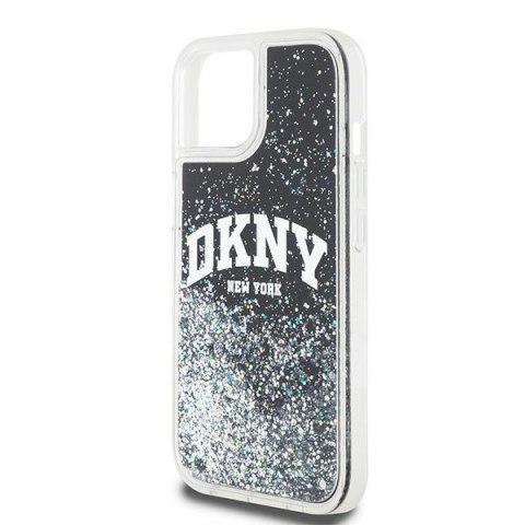 DKNY nakładka do iPhone 15 Plus 6,7" DKHCP15MLBNAEK czarna HC liquid glitters w arch logo DKNY nakładka do iPhone 15 Plus 6,7" DKHCP15MLBNAEK czarna HC liquid glitters w arch logo