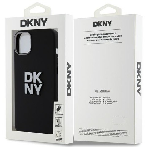 DKNY nakładka do iPhone 15 Plus 6,7" DKHCP15MSMCBSK czarna HC silicone w stack metal logo DKNY nakładka do iPhone 15 Plus 6,7" DKHCP15MSMCBSK czarna HC silicone w stack metal logo