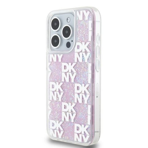 DKNY nakładka do iPhone 15 Pro 6,1" DKHCP15LLCPEPP biała HC liquid glitters w checkered pattern DKNY nakładka do iPhone 15 Pro 6,1" DKHCP15LLCPEPP biała HC liquid glitters w checkered pattern