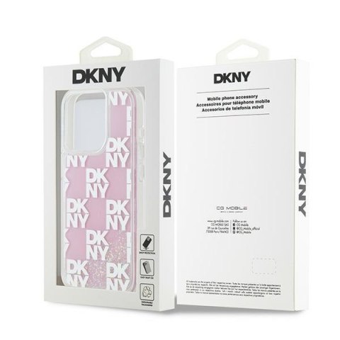 DKNY nakładka do iPhone 15 Pro 6,1" DKHCP15LLCPEPP biała HC liquid glitters w checkered pattern DKNY nakładka do iPhone 15 Pro 6,1" DKHCP15LLCPEPP biała HC liquid glitters w checkered pattern