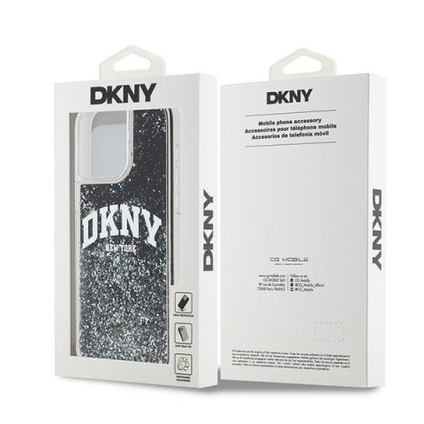 DKNY nakładka do iPhone 15 Pro Max 6,7" DKHCP15XLBNAEK czarna HC liquid glitters w arch logo DKNY nakładka do iPhone 15 Pro Max 6,7" DKHCP15XLBNAEK czarna HC liquid glitters w arch logo