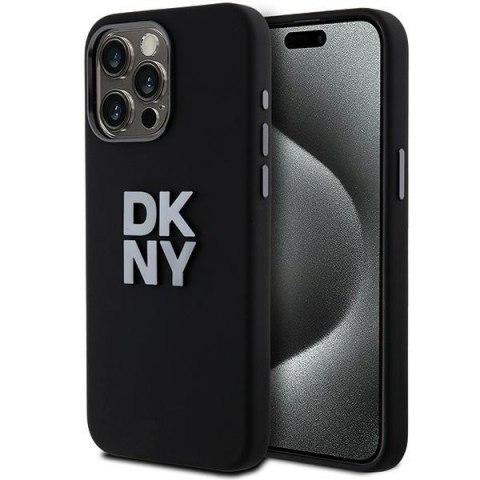 DKNY nakładka do iPhone 15 Pro Max 6,7" DKHCP15XSMCBSK czarna HC silicone w stack metal logo DKNY nakładka do iPhone 15 Pro Max 6,7" DKHCP15XSMCBSK czarna HC silicone w stack metal logo