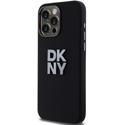 DKNY nakładka do iPhone 15 Pro Max 6,7" DKHCP15XSMCBSK czarna HC silicone w stack metal logo DKNY nakładka do iPhone 15 Pro Max 6,7" DKHCP15XSMCBSK czarna HC silicone w stack metal logo