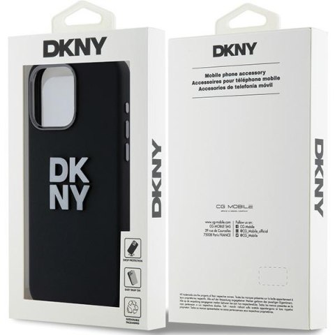 DKNY nakładka do iPhone 15 Pro Max 6,7" DKHCP15XSMCBSK czarna HC silicone w stack metal logo DKNY nakładka do iPhone 15 Pro Max 6,7" DKHCP15XSMCBSK czarna HC silicone w stack metal logo