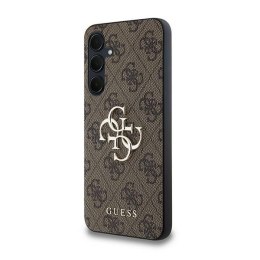 Guess nakładka do Samsung Galaxy A35 GUHCSA354GMGBR brązowa HC PU big 4G metal logo