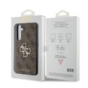 Guess nakładka do Samsung Galaxy A35 GUHCSA354GMGBR brązowa HC PU big 4G metal logo