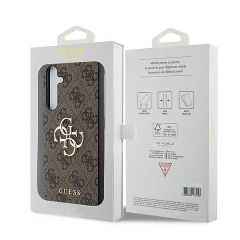 Guess nakładka do Samsung Galaxy A35 GUHCSA354GMGBR brązowa HC PU big 4G metal logo Guess nakładka do Samsung Galaxy A35 GUHCSA354GMGBR brązowa HC PU big 4G metal logo