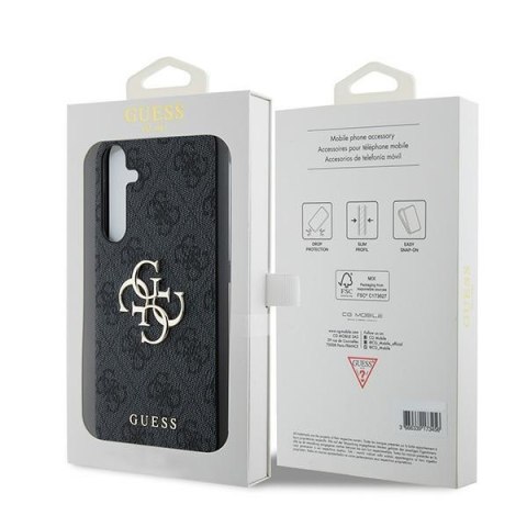 Guess nakładka do Samsung Galaxy A35 GUHCSA354GMGGR czarna HC PU big 4G metal logo Guess nakładka do Samsung Galaxy A35 GUHCSA354GMGGR czarna HC PU big 4G metal logo