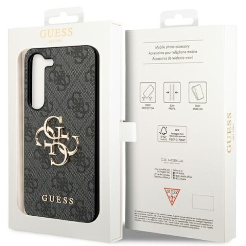 Guess nakładka do Samsung Galaxy A55 GUHCSA554GMGGR czarna HC PU big 4G metal logo Guess nakładka do Samsung Galaxy A55 GUHCSA554GMGGR czarna HC PU big 4G metal logo