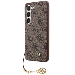 Guess nakładka do Samsung Galaxy A55 GUHCSA55GF4GBR brązowa HC PU 4G with charm
