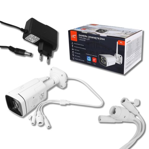 Kamera zewnętrzna BULLET biała IP66 PTZ WiFi&LAN 4Mpix 85*LED 4*IR soczewka 3,6mm (IR Cut Filter) DC12V Model B LTC Vision Kamera zewnętrzna BULLET biała IP66 PTZ WiFi&LAN 4Mpix 85*LED 4*IR soczewka 3,6mm (IR Cut Filter) DC12V Model B LTC Vision